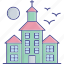 halloween mansion, halloween castle, horror castle, building 