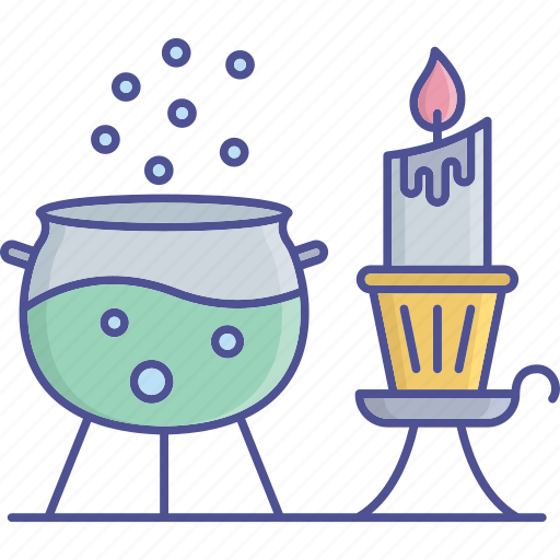 Cauldron with candles, halloween cauldron, halloween pot, halloween cookpot, frightening icon - Download on Iconfinder