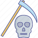 axe, chop, halloween axe, halloween scythe, hatchet