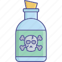 skull flask, halloween flask, dangerous chemical, halloween