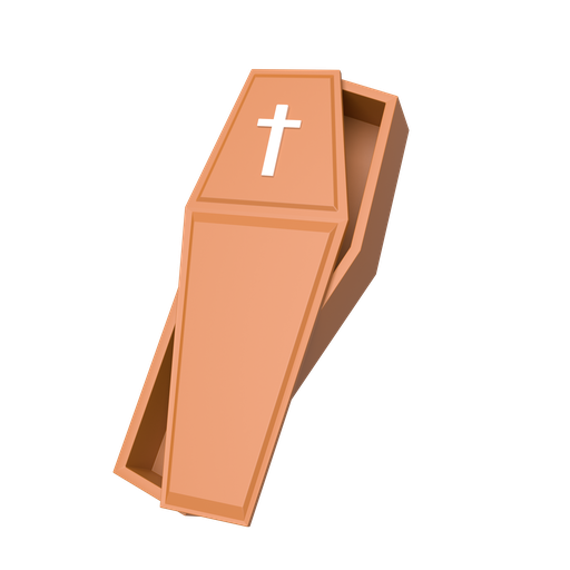 Coffin, halloween, death, funeral, danger, attention icon - Free download