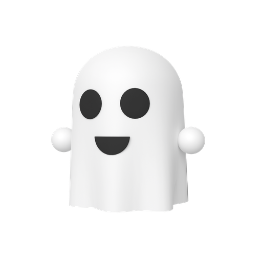 Ghost, spooky, scary, smiley, emoji, creepy, happy icon - Free download
