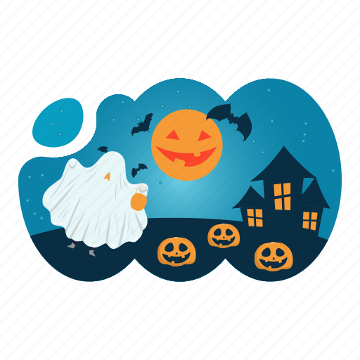 Ghost, castle, horror, scary, spooky icon - Download on Iconfinder