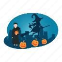 witch, pumpkin, horror, scary, broom