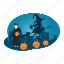witch, pumpkin, horror, scary, broom 
