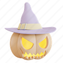 halloween, pumpkin, hat, decoration, scary, evil, spooky 