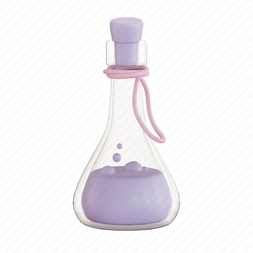 Bottle, glass, potion, liquid, poison, elixir, alchemy 3D illustration - Download on Iconfinder
