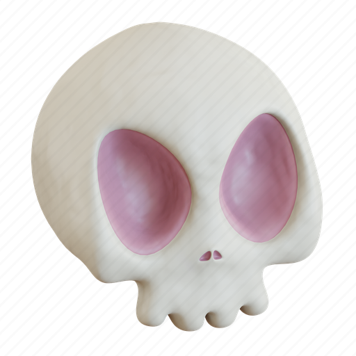 Halloween, skull, dead, death, scary, face, head 3D illustration - Download on Iconfinder