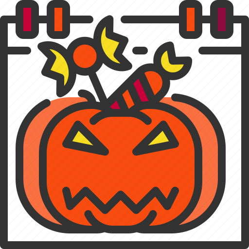 Halloween, calendar, pumpkin, candy, date icon - Download on Iconfinder