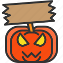 halloween, sign, pumpkin, face