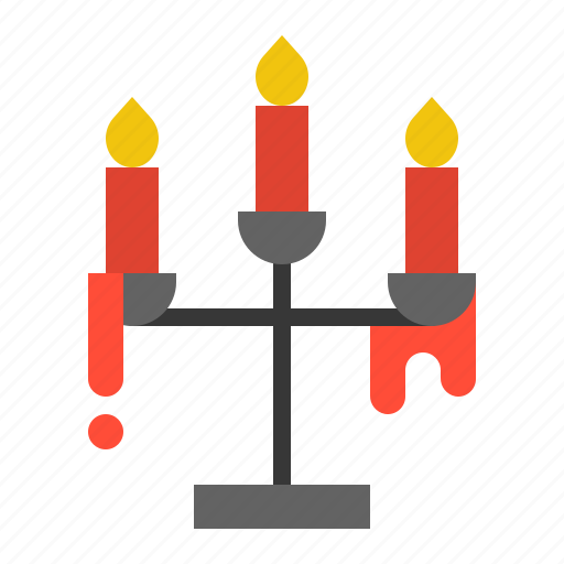 Candle, candlestick, fire, halloween, lamp icon - Download on Iconfinder