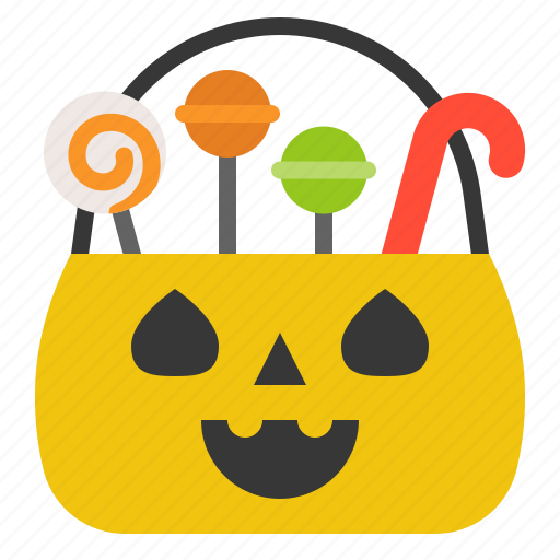 Basket, candy, halloween, halloween basket, lollipop, sweets icon - Download on Iconfinder