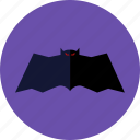 bat, halloween, night, purple night