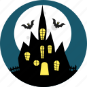 haunted, house, castle, dark, halloween, horror, scary