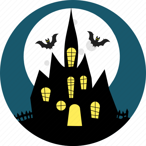 Haunted, house, castle, dark, halloween, horror, scary icon - Download on Iconfinder