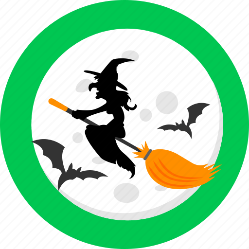 Night, spooky, broom, evil, halloween, sorceress, witch icon - Download on Iconfinder
