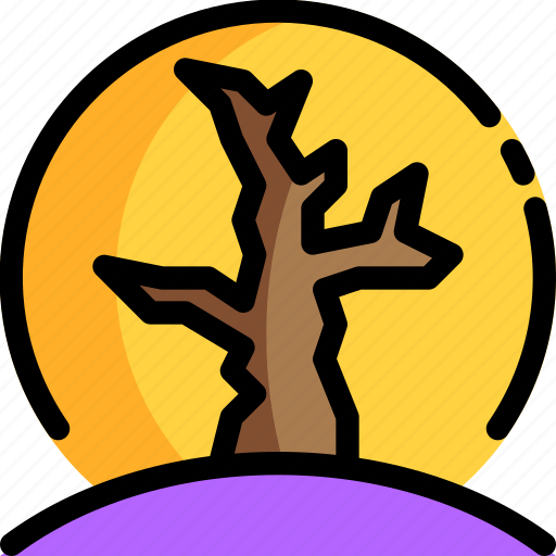 Dry, halloween, moon, night, party, tree icon - Download on Iconfinder