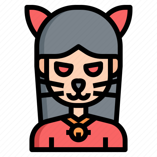 Cat, spooky, terror, scary, costume, halloween, party icon - Download on Iconfinder