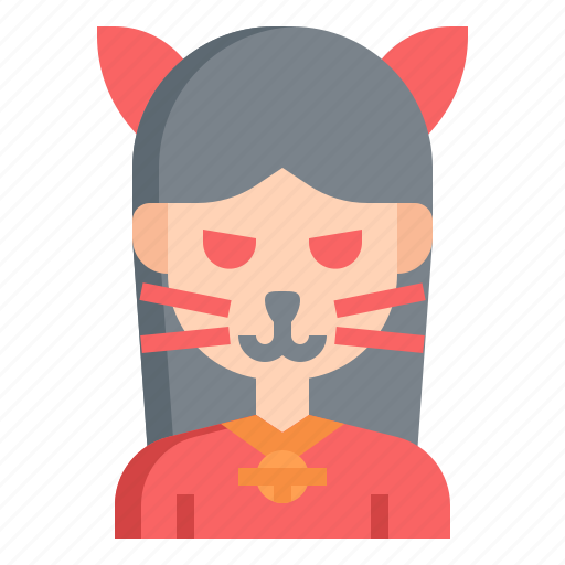 Cat, spooky, terror, scary, costume, halloween, avatar icon - Download on Iconfinder
