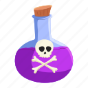 poison, potion, bottle, toxic, death, skull, dead, halloween, horror