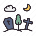 halloween, horror, scary, celebration, party, grave, cross