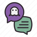 halloween, horror, scary, celebration, party, talk, chat, communication