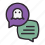 halloween, horror, scary, celebration, party, talk, chat, communication 