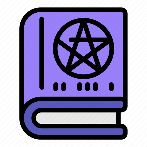Book, magic, witch, witchcraft, halloween, black, spell icon - Download on Iconfinder