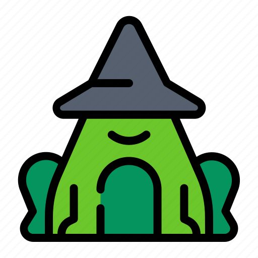 Frog, witch, halloween, magic, holiday, hat, animal icon - Download on Iconfinder