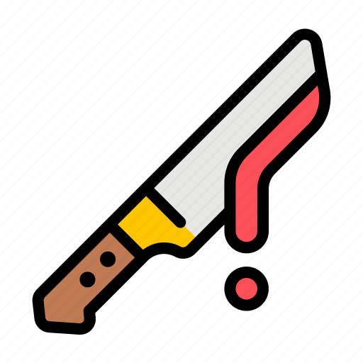 Knife, bloody, halloween, criminal, killer, crazy, crime icon - Download on Iconfinder
