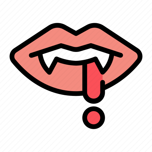 Teeth, vampire, halloween, mouth, dracula, blood, bite icon - Download on Iconfinder