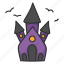 castle, ghost, halloween, bat, spooky, scary 