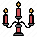 halloween, candlestick, night, candle, stick