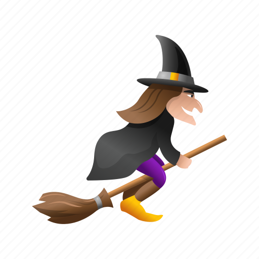 Monster, holidays, witch broom, spooky, witch, halloween, horror icon - Download on Iconfinder