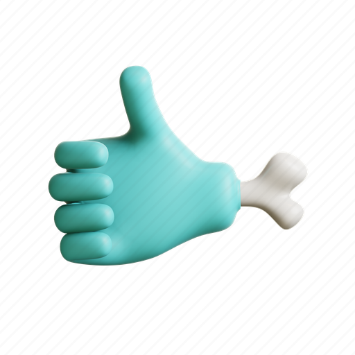Thumbsup, gesture, like, zombie hand, bone hand, zombie like, halloween 3D illustration - Download on Iconfinder