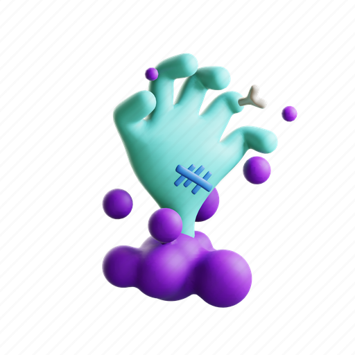 Zombie, hand, halloween, horror, scary, grave hand 3D illustration - Download on Iconfinder