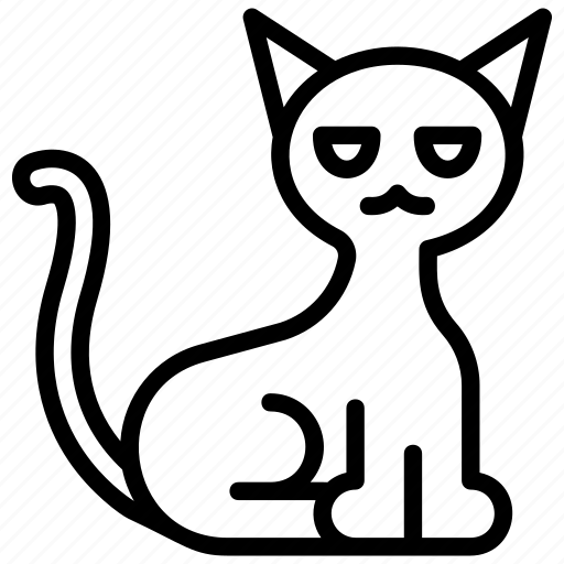 Black cat, cat, scary, spooky, halloween, animal, horror icon - Download on Iconfinder