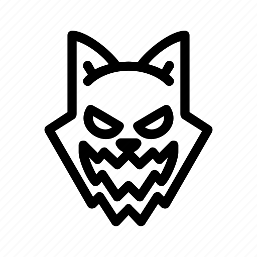 Werewolf, wolf, halloween, head, stealth icon - Download on Iconfinder