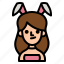 bunny, girl, costume, female, user 