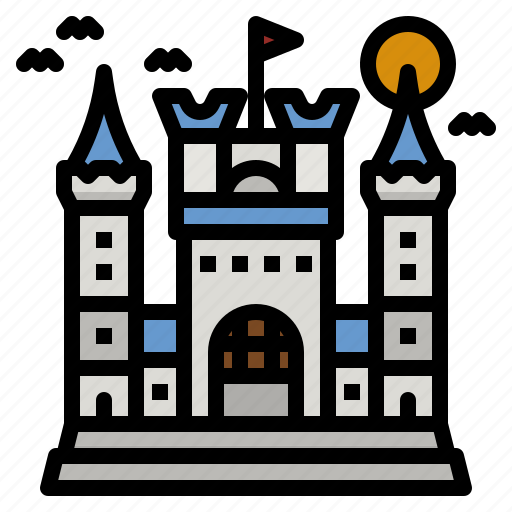 Castle, haunted, house, bat, horror icon - Download on Iconfinder