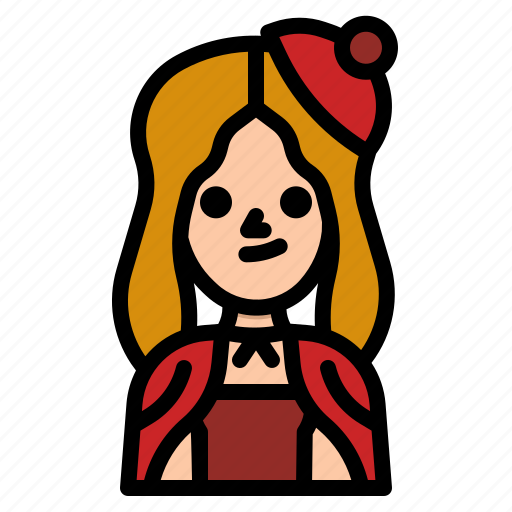 Girl, little, red, riding, hood icon - Download on Iconfinder