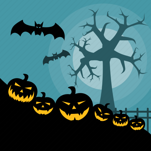 Bat, dark, halloween, holiday, pumpkin, pumpkins, tree icon - Download ...