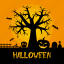 bat, dark, halloween, holiday, pumpkin, tree 