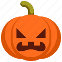 emoji, pumpkin, scary, halloween, angry