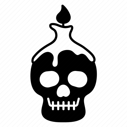 Skull, candle, ghost, halloween, decoration, curse, horror icon - Download on Iconfinder