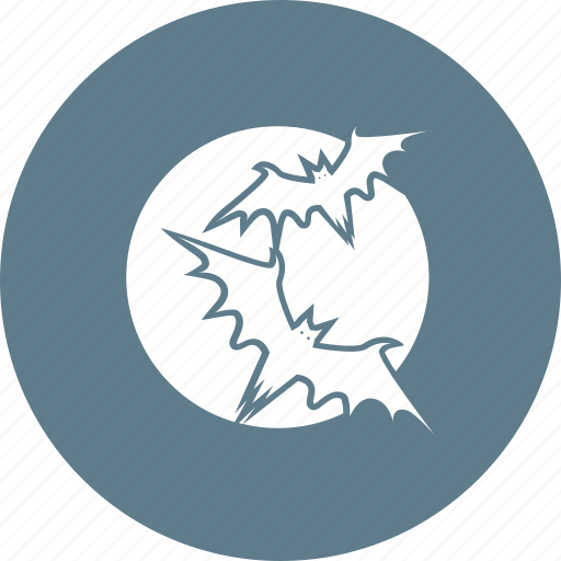 Bats, halloween, moon, moonlight, night, scary, sky icon - Download on Iconfinder