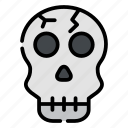 skull, halloween, scary, horror, rock n roll, skeleton, head