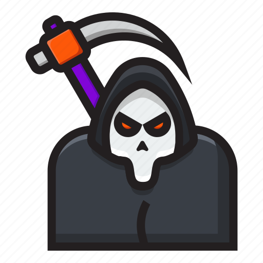Death, grim, halloween, horror, reaper, scary, scythe icon - Download on Iconfinder