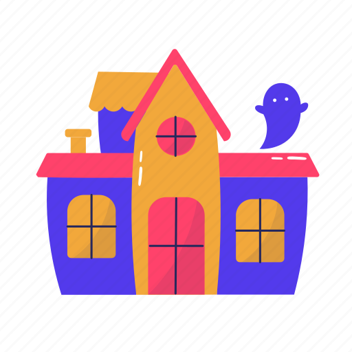 Haunted, house, abandoned, ghost, halloween, spooky, scary icon - Download on Iconfinder
