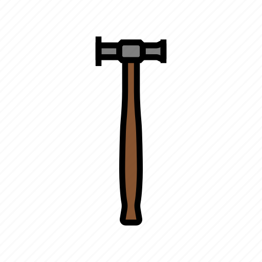 Planishing, hammer, tool, construction, carpentry, wood icon - Download on Iconfinder